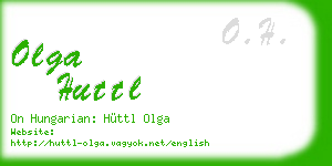 olga huttl business card